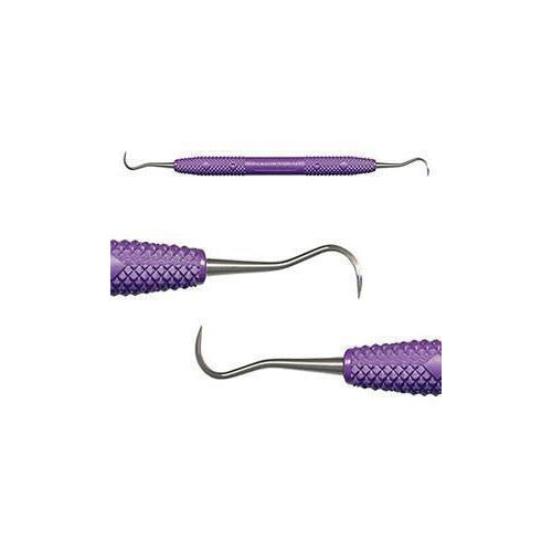 PDT R110 Cruise Line H6/7 Double End Sickle Scaler Purple Resin Handle PDT R110 Cruise Line H6/7 Double End Sickle Scaler Purple Resin Handle